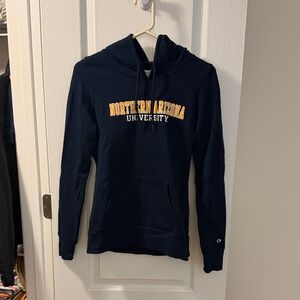 Champion Northern Arizona University (NAU) Navy Hoodie with Yellow Print